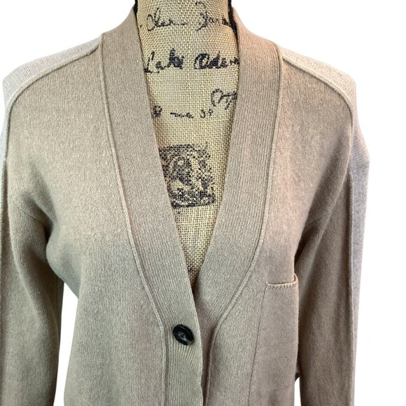 Everlane Womens XS Wool Blend Button Cardigan Sweater Beige - Picture 4 of 10